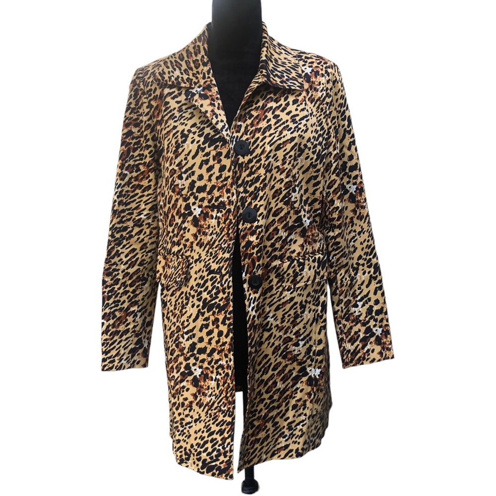 Worthington Stretch Cheetah Animal Print Jacket size Medium - Picture 14 of 14